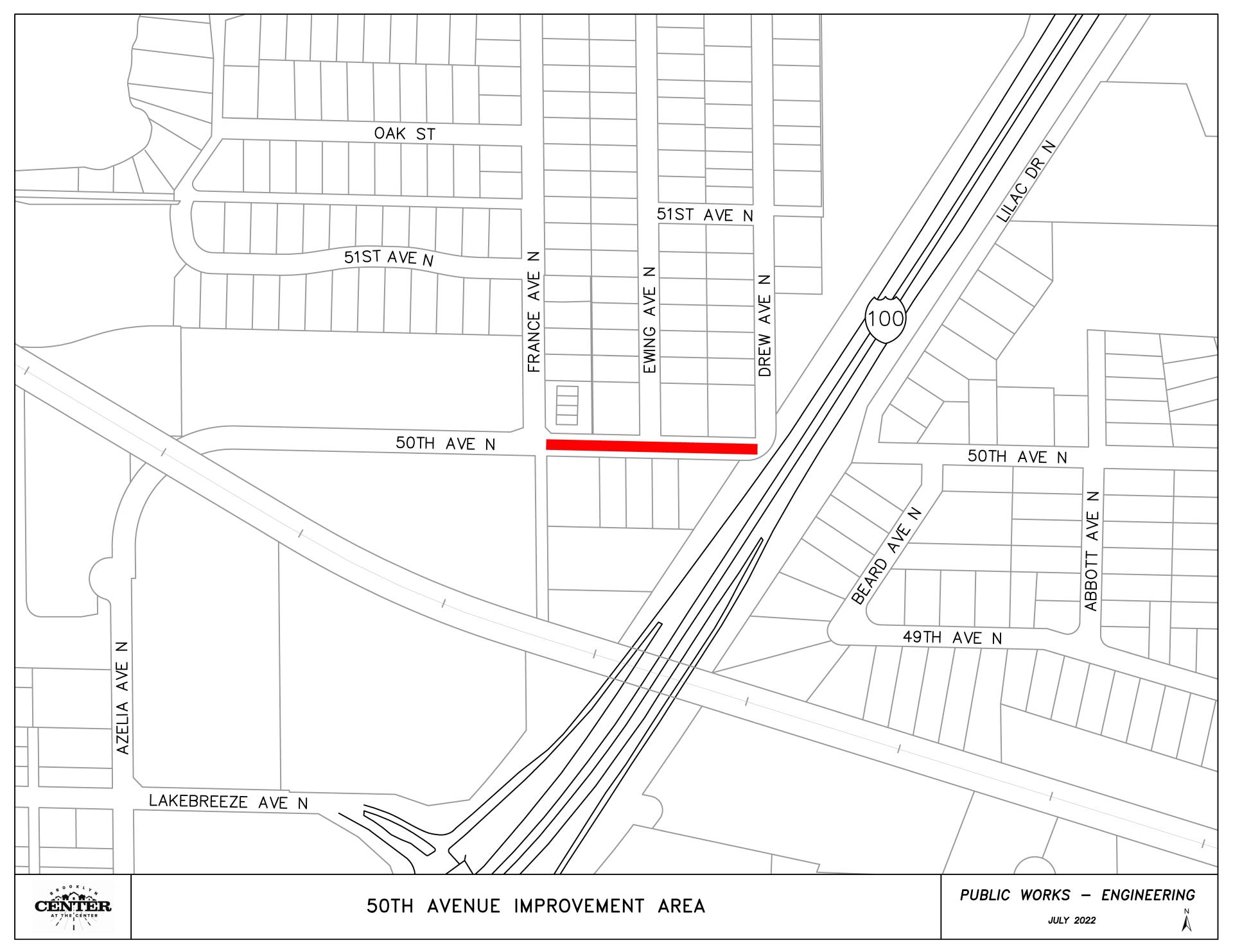 Project Area Map 50th Ave