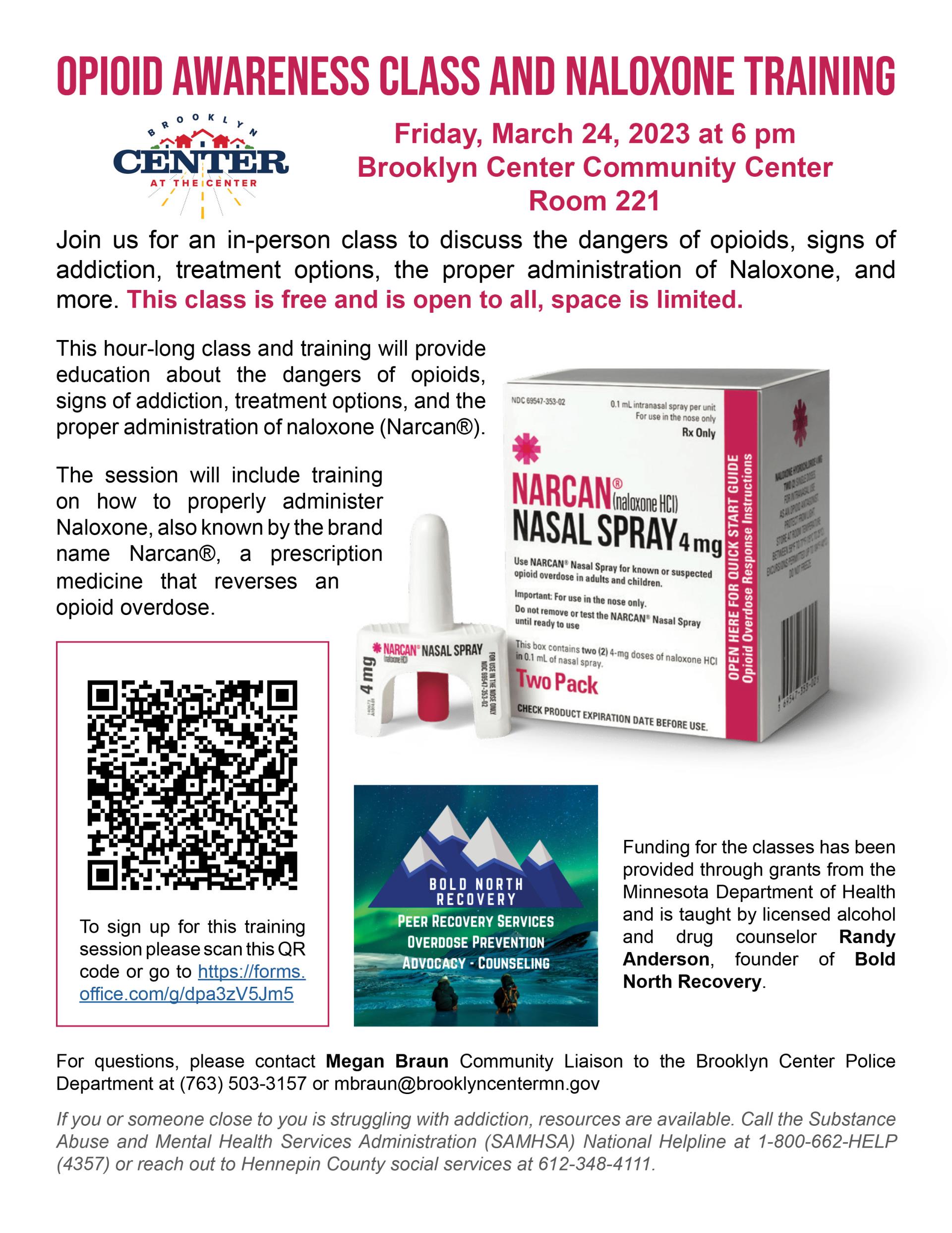 Narcan Training Flyer