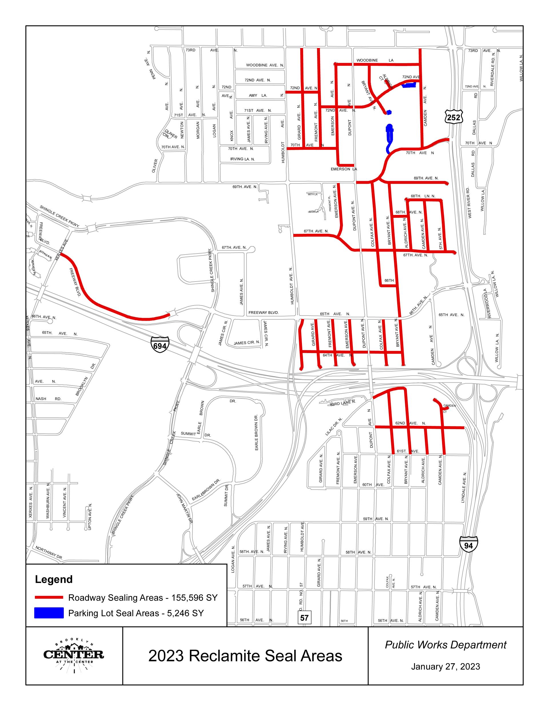 2023 Reclamite Sealing Areas